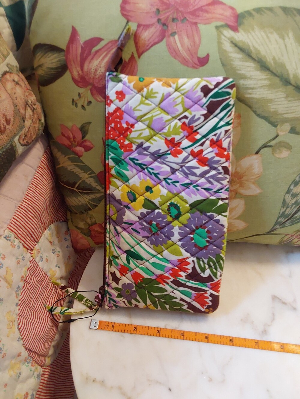 NWOT Vera Bradley Evening Garden Clutch, 2024 Quilted Cotton Purse - Picture 9 of 9